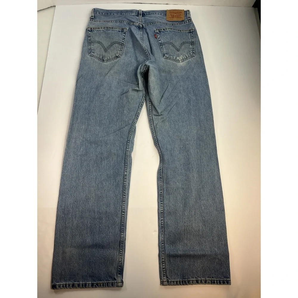 Levi's 505 Jeans 34x32 Straight Fit Light Wash Denim Y2K Classic Style